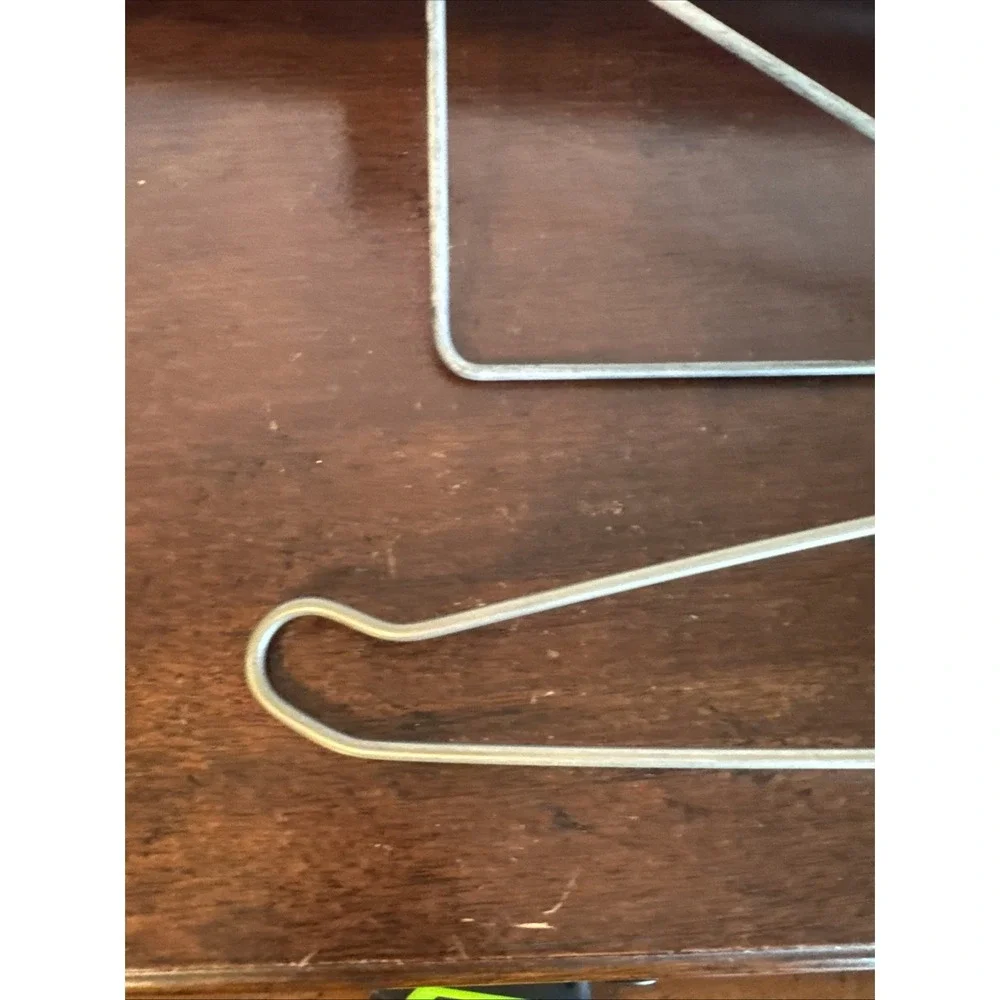 2- Vintage Over The Door Hanger Curved Straight Retro Metal